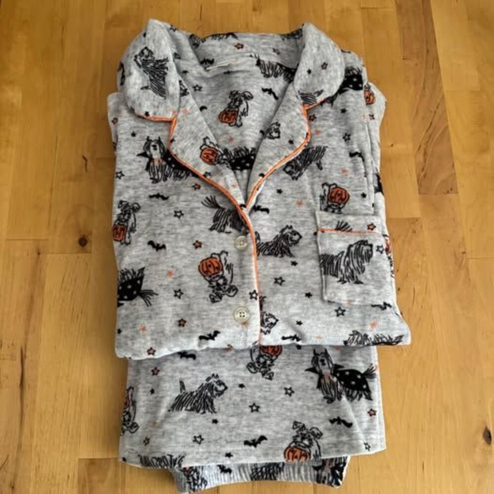 Women’s Halloween Pajamas with Dogs in Costume - Size Large